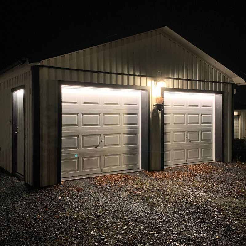 garageport belysning med led-strips