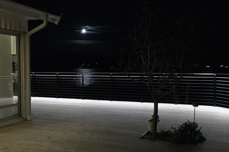 LED-list räcken och staket på terass