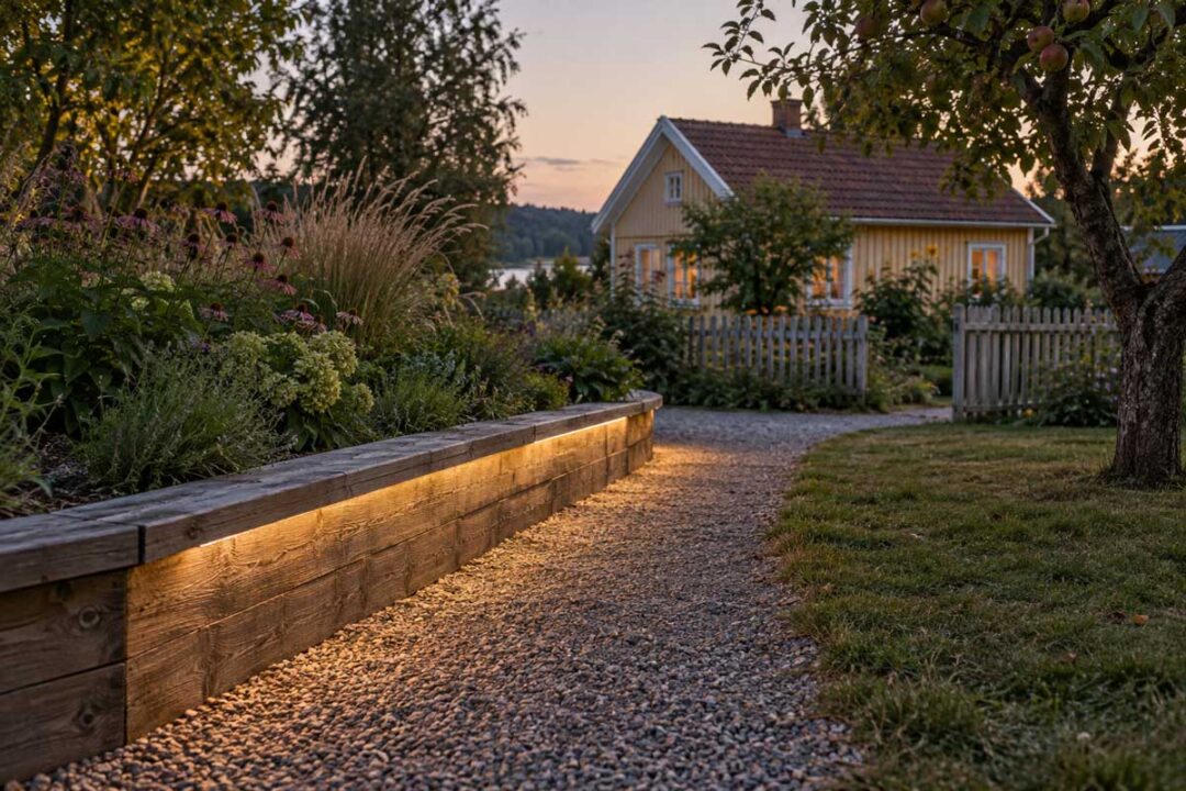 Trädgård ledstrip ledlister